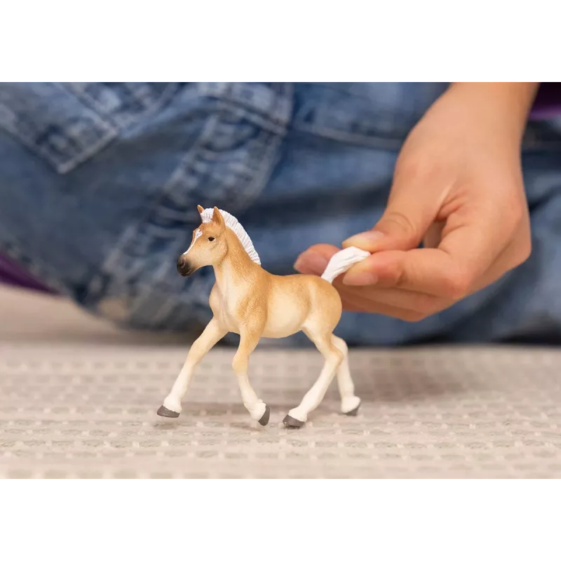 schleich HORSE CLUB Źrebię Haflinger, 5 lat, Konie, Beżowy, Brązowy, Plastik