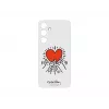 Etui ochronne TPU Samsung Galaxy S24+ — Suit Case White, Red Transparent, na 6,7 cala