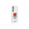Etui ochronne TPU Samsung Galaxy S24+ — Suit Case White, Red Transparent, na 6,7 cala