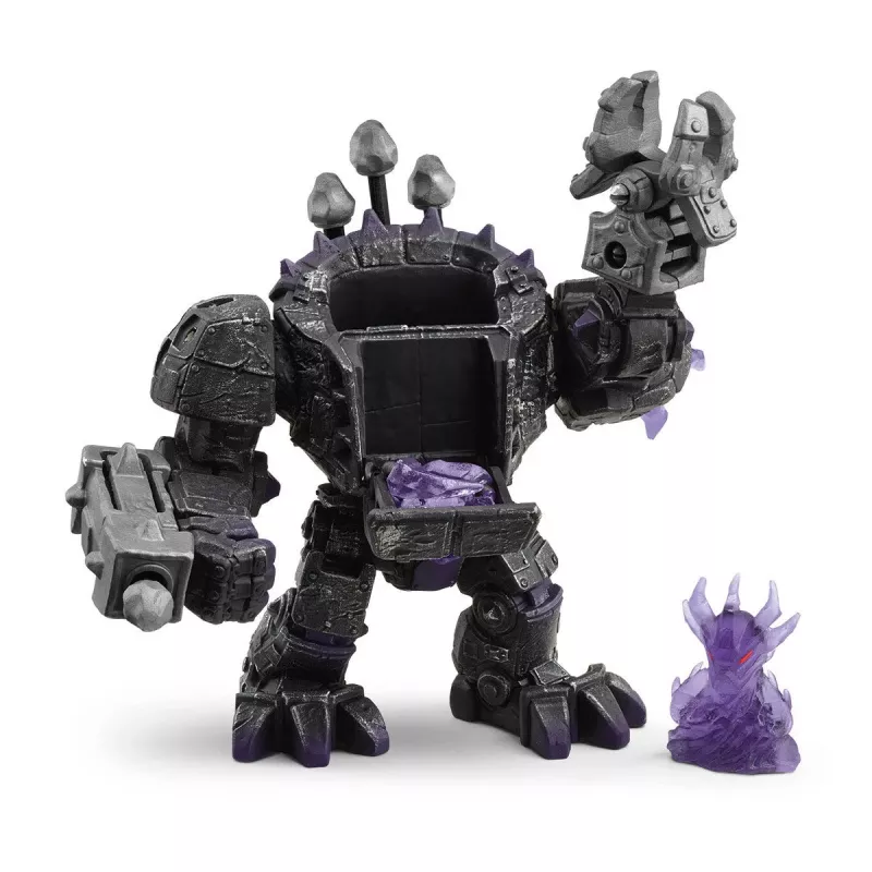 schleich ELDRADOR CREATURES Shadow Master Robot z Miniaturowym Stworzeniem Czarny