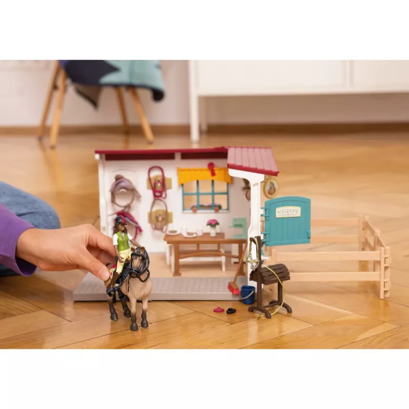 schleich HORSE CLUB Przedłużenie Siodlarni, Stajnia dla Koni, Konie, 5 lat, Wielokolorowy, Plastik