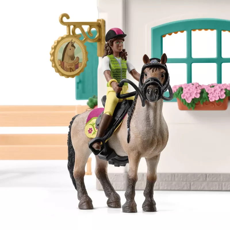 schleich HORSE CLUB Przedłużenie Siodlarni, Stajnia dla Koni, Konie, 5 lat, Wielokolorowy, Plastik