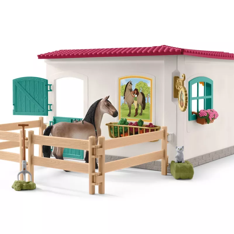 schleich HORSE CLUB Przedłużenie Siodlarni, Stajnia dla Koni, Konie, 5 lat, Wielokolorowy, Plastik