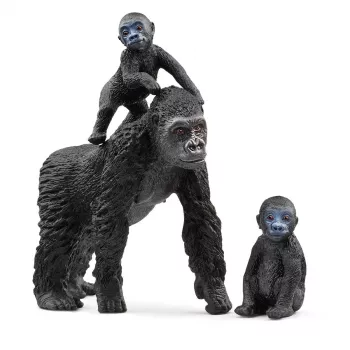 schleich WILD LIFE Rodzina goryli, 3 lat(a), Dżungla, Dzikie zwierzęta / zabawki przygodowe, Czarny, Szary