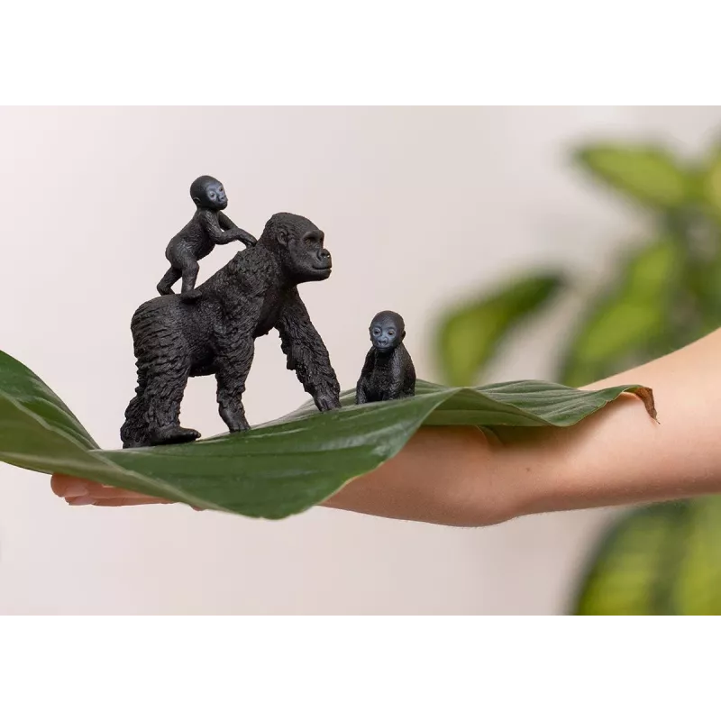 schleich WILD LIFE Rodzina goryli, 3 lat(a), Dżungla, Dzikie zwierzęta / zabawki przygodowe, Czarny, Szary