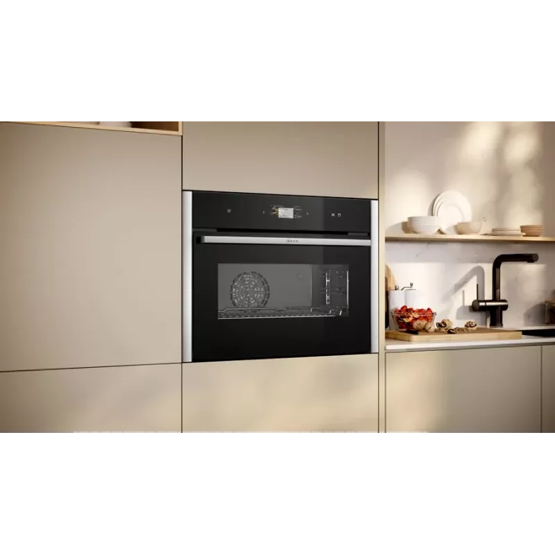 Neff C24FS31N0 piec parowy Medium Czarny, Stal nierdzewna Dotyk