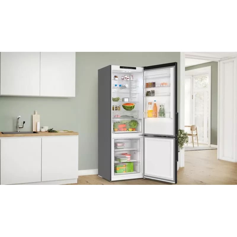 Bosch Serie 4 KGN49VXCT lodówka do zabudowy Wolnostojąca 440 l stal nierdzewna