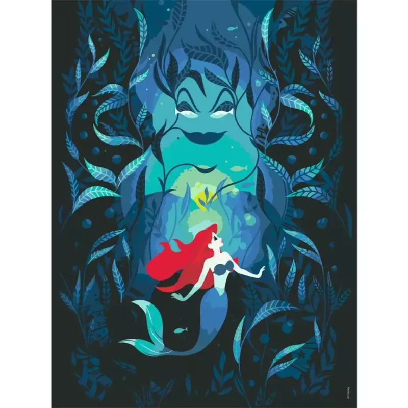 Zestaw do malowania Ravensburger CreArt Disney Ariel i Urszula 23732 — zestaw farb dla dzieci z nadrukowanym motywem