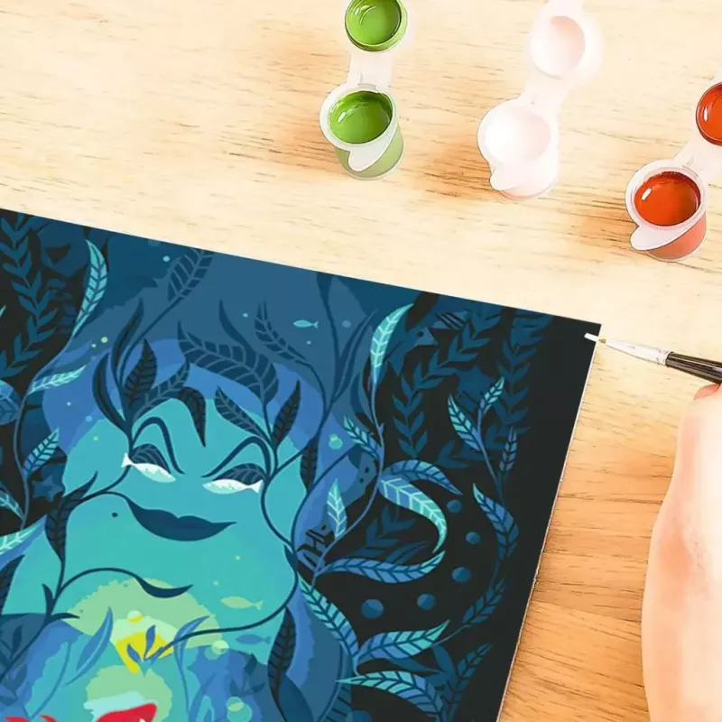 Zestaw do malowania Ravensburger CreArt Disney Ariel i Urszula 23732 — zestaw farb dla dzieci z nadrukowanym motywem