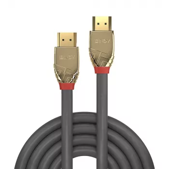 Lindy 2m Ultra High Speed HDMI kabel, Gold Line, 2 m, HDMI Type A (Standard), HDMI Type A (Standard), 48 Gbit/s, szary