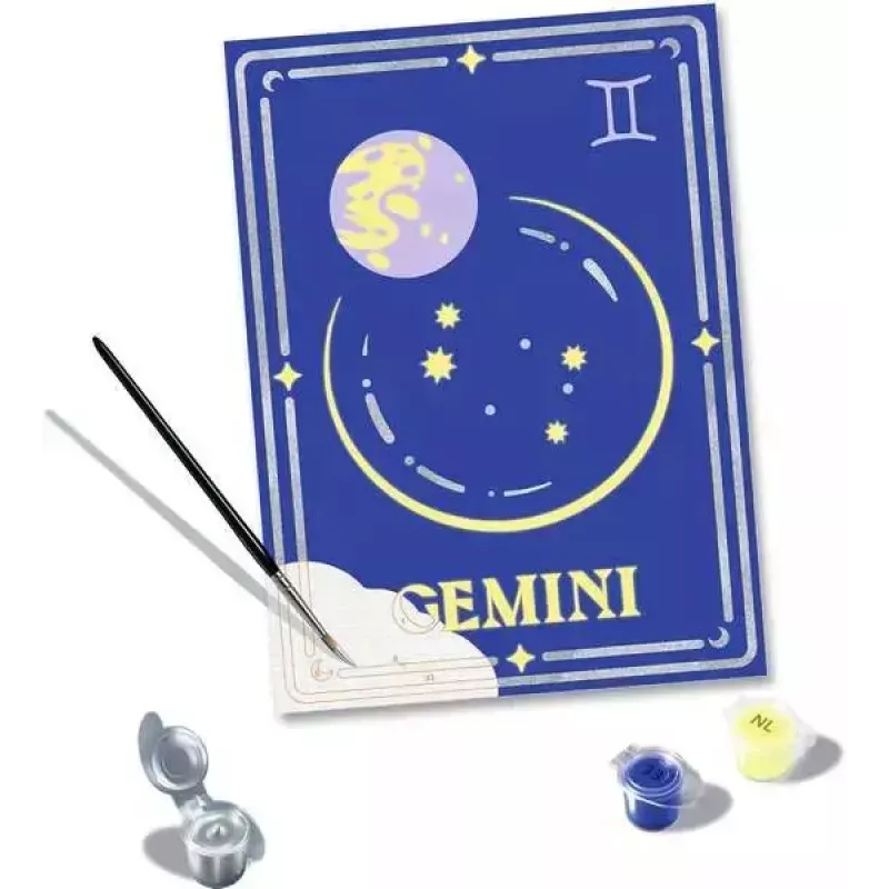 Zestaw do malowania po numerkach Ravensburger CreArt Gemini znak zodiaku — zestaw malarski Ravensburger (model 23742)