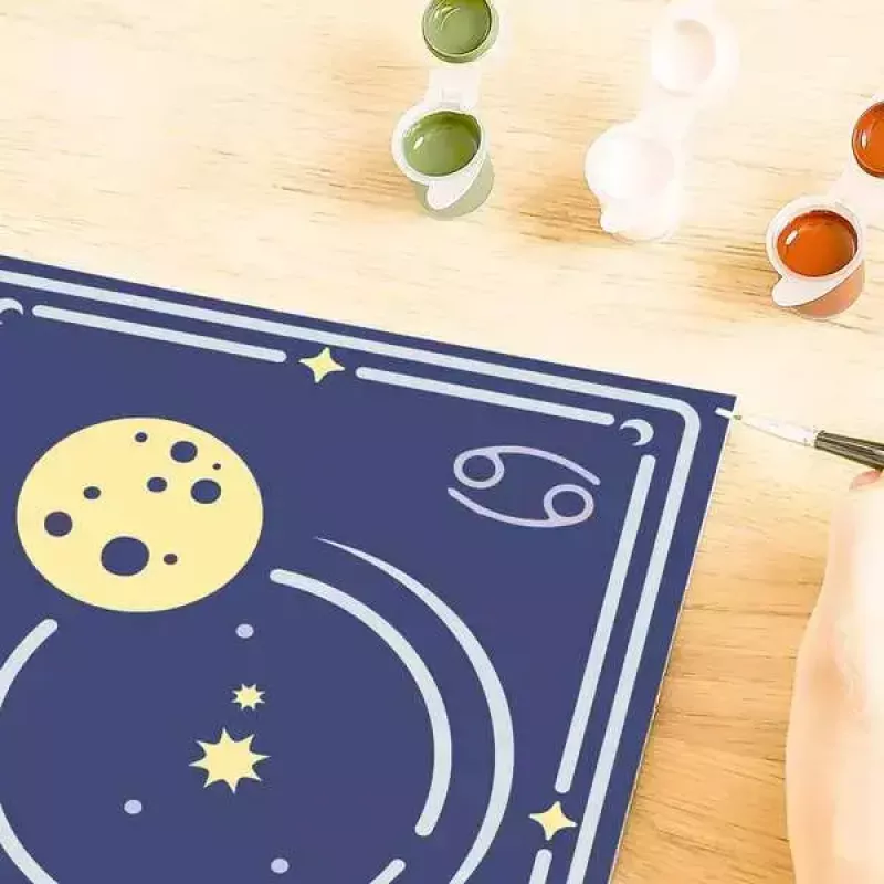 Zestaw do malowania puzzli Ravensburger CreArt Znak zodiaku Rak – zestaw do malowania po numerach, model 23733