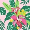 Zestaw do malowania Ravensburger CreArt Tropical Plants, model 23728 — malowanie po numerkach