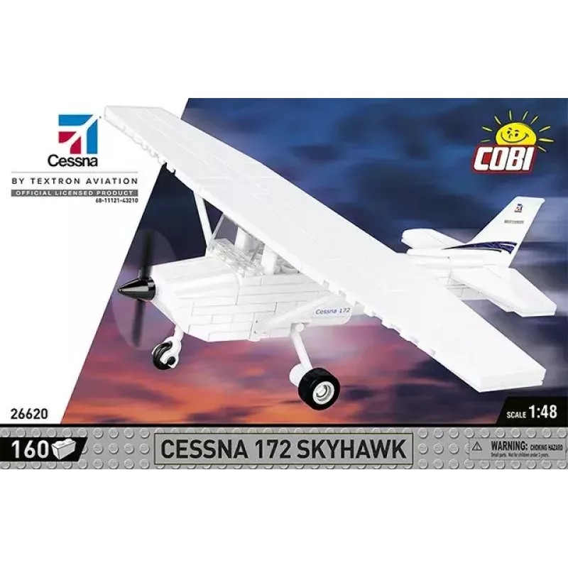 Zabawka konstrukcyjna Cobi Cessna 172 Skyhawk biały zestaw konstrukcyjny