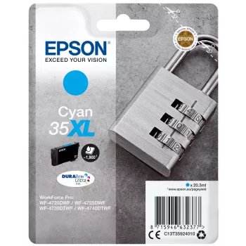 Wkład Epson Padlock Singlepack cyjan 35XL DURABrite Ultra Ink