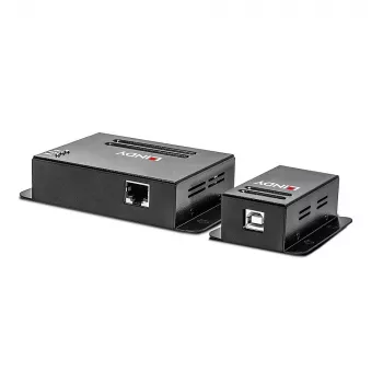 Lindy 50m 4-portowy przedłużacz USB 2.0 Cat.6, Nadajnik i odbiornik sieciowy, 50 m, 480 Mbit/s, Cat5, Cat5e, Cat6, NS1021, Brąz fosforowy