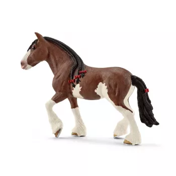 schleich FARM WORLD Klacz Clydesdale, 3 lata, Zwierzęta gospodarskie / zabawki farma, Konie, Wielokolorowy, Plastik, 1 szt.