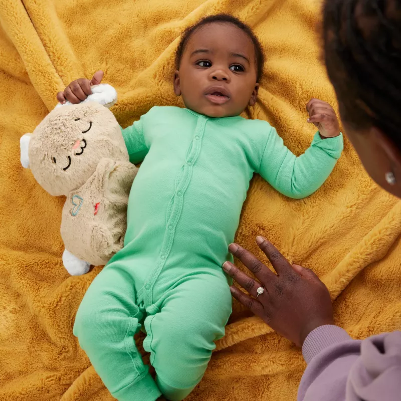 Fisher-Price Soothe & Settle Bunny – pluszowa zabawka dla niemowląt i konfigurowalny szumiący króliczek z ruchem