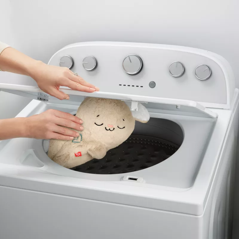 Fisher-Price Soothe & Settle Bunny – pluszowa zabawka dla niemowląt i konfigurowalny szumiący króliczek z ruchem