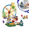MEGA Pokémon Zestaw Klocków Karuzela Wesołe Miasteczko, z 4 Figurkami Akcji (393 Elementy) dla Dzieci