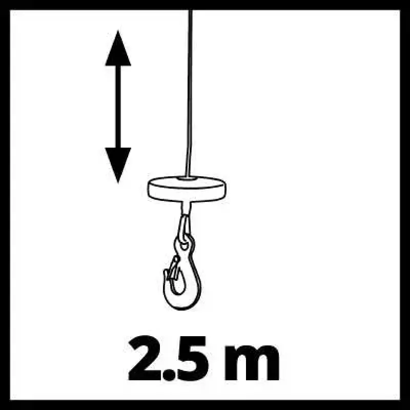 Wciągnik łańcuchowy Einhell TC-CH 1000 1000 kg 2,5 m Czerwony Srebrny