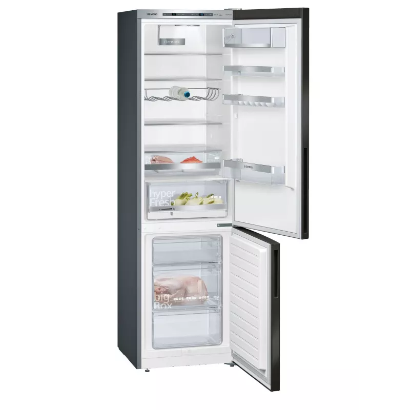 Siemens iQ500 KG39E8XBA lodówko-zamrażarka Wolnostojąca 343 L Czarny, Stal nierdzewna