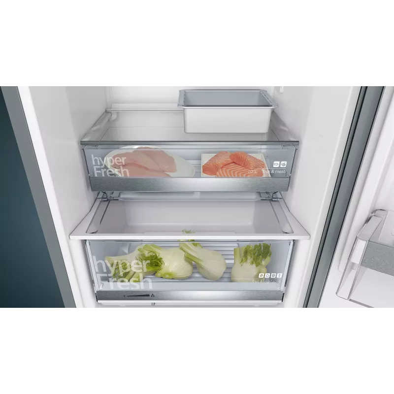 Siemens iQ500 KG39E8XBA lodówko-zamrażarka Wolnostojąca 343 L Czarny, Stal nierdzewna