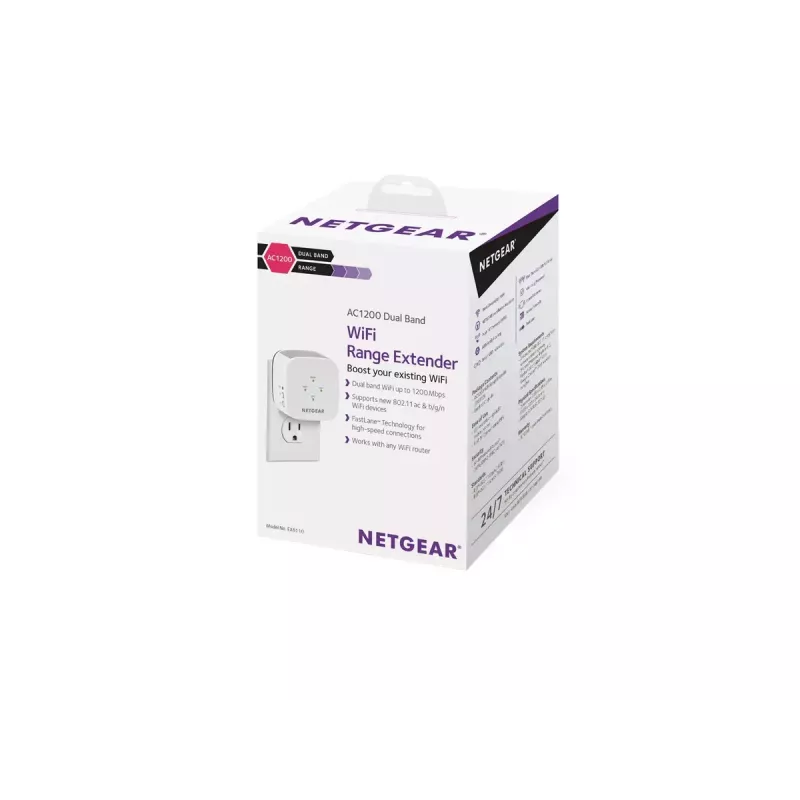 NETGEAR EX6110 Nadajnik i odbiornik sieciowy Biały 10, 100, 300 Mbit/s