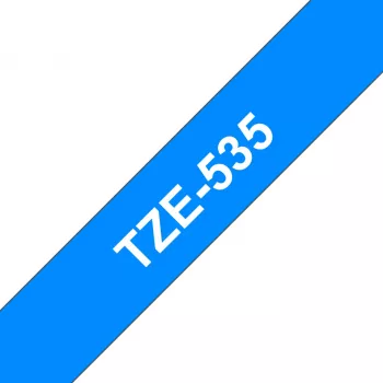 Taśma etykietowa Brother TZe535 12 mm Biała na niebieskim