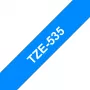 Taśma etykietowa Brother TZe535 12 mm Biała na niebieskim