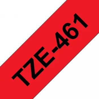 Taśma laminowana Brother TZe461 36 mm czarna na czerwonym