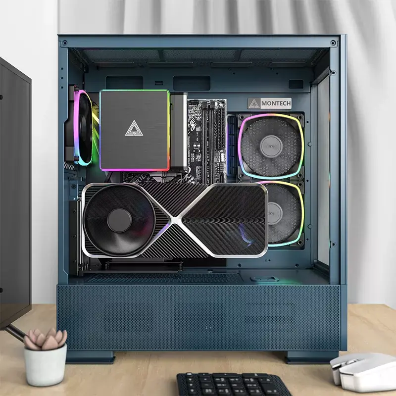 Obudowa PC Montech SKY TWO Midi Tower niebieska
