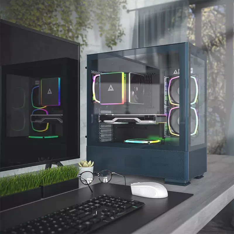 Obudowa PC Montech SKY TWO Midi Tower niebieska