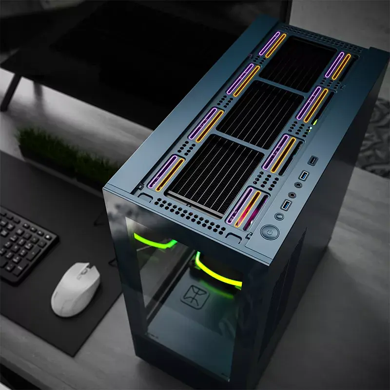 Obudowa PC Montech SKY TWO Midi Tower niebieska