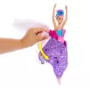 Lalka Barbie Dance and Flutter z 2-w-1 transformacją z tancerki w motyla, fioletowe włosy