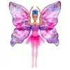 Lalka Barbie Dance and Flutter z 2-w-1 transformacją z tancerki w motyla, fioletowe włosy