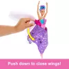 Lalka Barbie Dance and Flutter z 2-w-1 transformacją z tancerki w motyla, fioletowe włosy