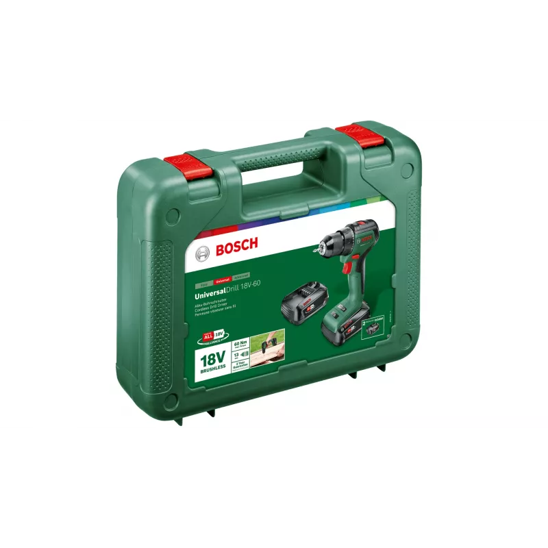 Bosch Universal Drill 18V-60 1900 obr./min bezkluczykowy 1,3 kg czarny, zielony