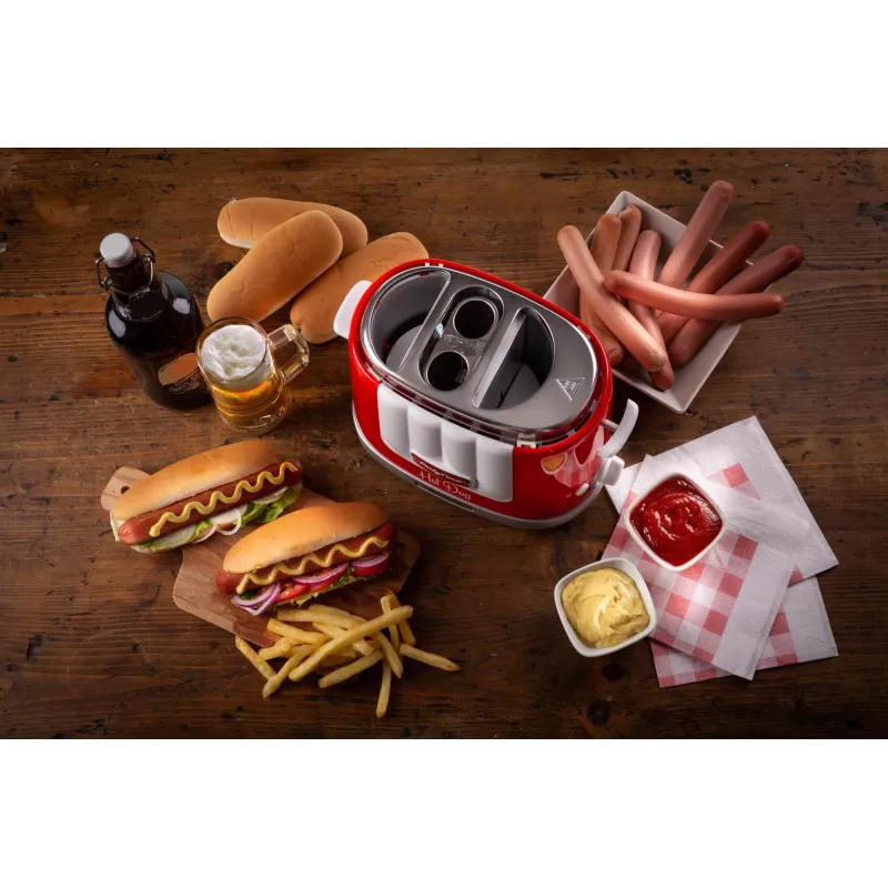 Ariete 206 Hot dog Maker Party Time, 650W, Kanapki i hot dogi, czerwony