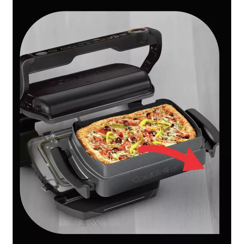 Grill kontaktowy Tefal GC7148 — 2000 W, obudowa ze stali nierdzewnej, prostokątny, regulowany termostat, górna powierzchnia rusztowa, 365×365×175 mm