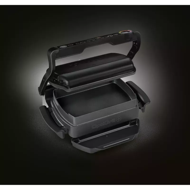Grill kontaktowy Tefal GC7148 — 2000 W, obudowa ze stali nierdzewnej, prostokątny, regulowany termostat, górna powierzchnia rusztowa, 365×365×175 mm