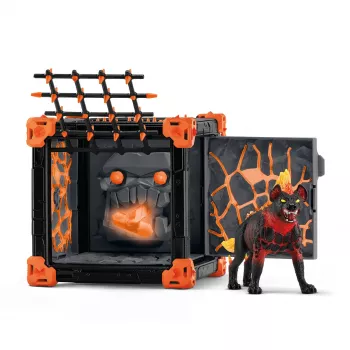 Zestaw akcji/przygody Schleich BattleCave Lava Hyena Wielokolorowy 42674
