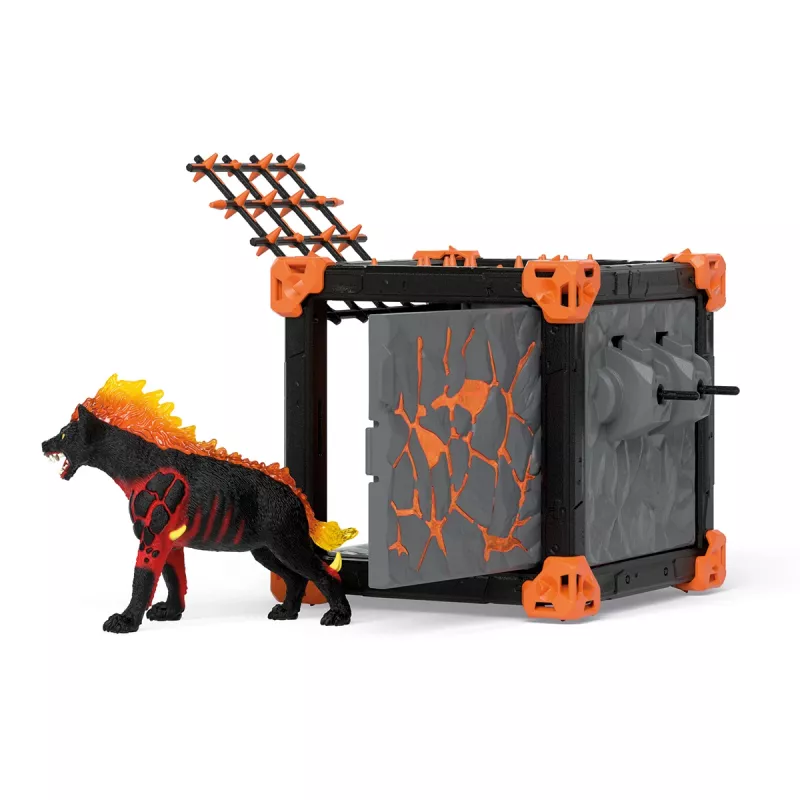Zestaw akcji/przygody Schleich BattleCave Lava Hyena Wielokolorowy 42674