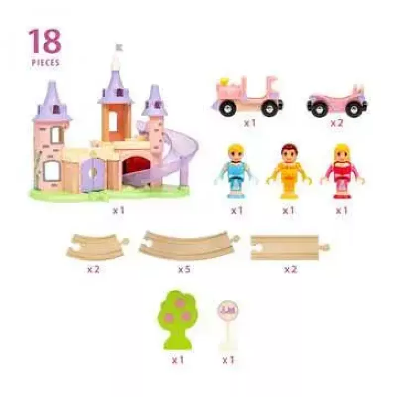 Drewniany zestaw pojazdów i torów Ravensburger 33312 — wielokolorowy, dla dzieci od 3 lat