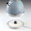 Ariete 2877 Czajnik Vintage, 1,7L, bezprzewodowy, niebieski, 1.7 L, 2000 W, Jasnoniebieski, Wskaźnik poziomu wody, Bezprzewodowy, Filtrowanie