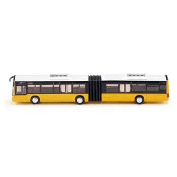 Model autobusu przegubowego Siku turkusowy/biały – pojazd zabawka w skali, kolekcjonerski odlew ciśnieniowy
