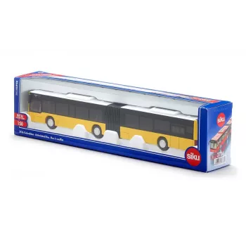 Model autobusu przegubowego Siku turkusowy/biały – pojazd zabawka w skali, kolekcjonerski odlew ciśnieniowy