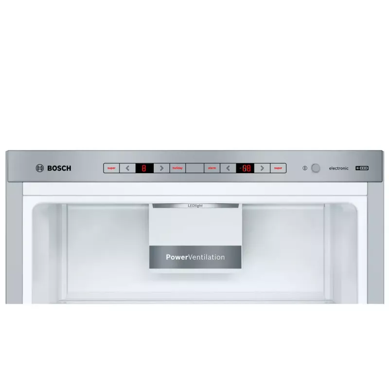 Lodówko-zamrażarka Bosch Serie 6 KGE398IBP — 343 L pojemności całkowitej, stal nierdzewna, drzwi prawe