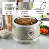 Ariete 2904 Rice Cooker - Elektryczny ryżowar z ceramiczną misą - Domowe Sushi - Wielofunkcyjny - Vintage Line - 3,5 L - 650 W - Beżowy