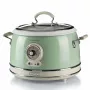 Ariete 2904 Rice Cooker - Elektryczny ryżowar z ceramiczną misą - Domowe Sushi - Wielofunkcyjny garnek do gotowania - Vintage Line - 3,5 L - 650 W - Zielony